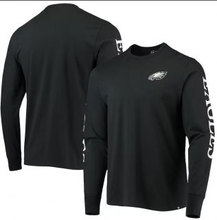 Philadelphia Eagles '47 Franklin Long Sleeve T-Shirt - Black.