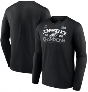Philadelphia Eagles Fanatics Branded 2022 NFC Champions Shadow Cast Long Sleeve T-Shirt - Black