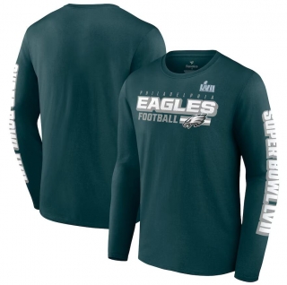 Philadelphia Eagles Fanatics Branded Super Bowl LVII Star Trail Long Sleeve T-Shirt