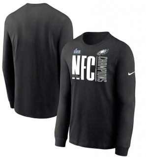 Philadelphia Eagles Nike 2022 NFC Champions Iconic Long Sleeve T-Shirt - Black