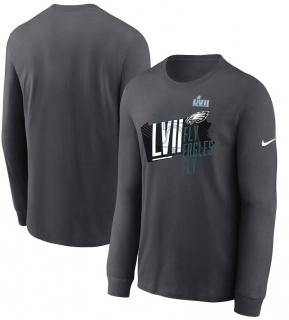 Philadelphia Eagles Nike Super Bowl LVII Local Phrase Long Sleeve T-Shirt - Anthracite
