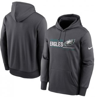 Philadelphia Eagles Nike Prime Logo Name Split Pullover Hoodie - Anthracite
