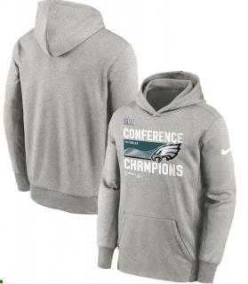 Philadelphia Eagles Nike Youth 2022 NFC Champions Locker Room Trophy Collection Pullover Hoodie - Gray