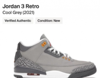 Joedan 3 cool grey men shoes
