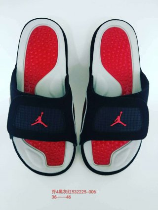 Jordan 4 sandals black