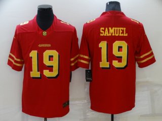 Men's San Francisco 49ers #19 Deebo Samuel Red Gold Vapor Untouchable Limited Stitched
