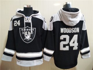 Las Vegas Raiders #24 Charles Woodson Black Ageless Must-Have Lace-Up Pullover