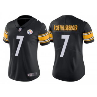 Women's Pittsburgh Steelers #7 Ben Roethlisberger Black Vapor Untouchaable Limited Stitched