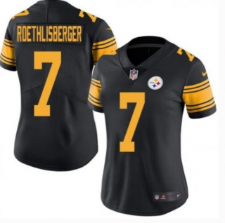 Women's Pittsburgh Steelers #7 Ben Roethlisberger Black Vapor Untouchable Limited Stitched