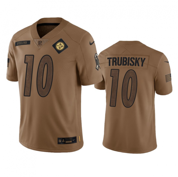 Pittsburgh Steelers #10 Mitch Trubisky 2023 Brown Salute To Service Limited Jersey
