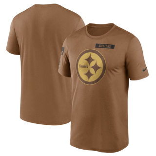 Pittsburgh Steelers 2023 Brown Salute To Service Legend Performance T-Shirt