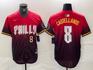 Philadelphia Phillies #8 Nick Castellanos red 2024 City Connect Limited Stitched Jersey 2