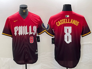 Philadelphia Phillies #8 Nick Castellanos red 2024 City Connect Limited Stitched Jersey 3