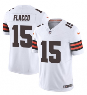 Cleveland Browns #15 Joe Flacco White 2023 F.U.S.E. Vapor Limited Stitched Football