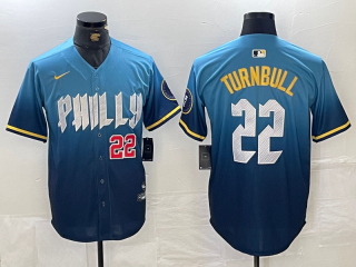 Philadelphia Phillies #22 blue 2024 City Connect Limited Stitched Jersey 3