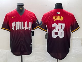 Philadelphia Phillies #28 Alec Bohm red 2024 City Connect Limited Stitched Jersey