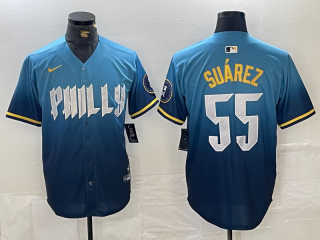 Philadelphia Phillies #55 blue 2024 City Connect Limited Stitched Jersey 2