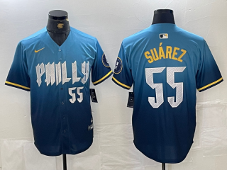 Philadelphia Phillies #55 blue 2024 City Connect Limited Stitched Jersey 4