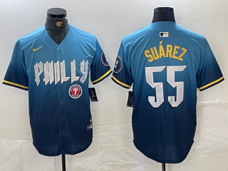 Philadelphia Phillies #55 blue 2024 City Connect Limited Stitched Jersey 5