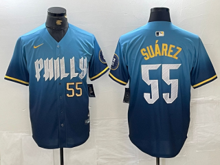 Philadelphia Phillies #55 blue 2024 City Connect Limited Stitched Jersey