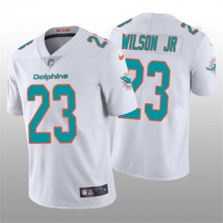Miami Dolphins #23 Jeff Wilson Jr 2022 White Vapor Untouchable Limited Stitched