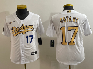 Los Angeles Dodgers #17 Shohei Ohtani #17 all star youth jersey 2