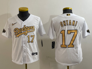Los Angeles Dodgers #17 Shohei Ohtani #17 all star youth jersey