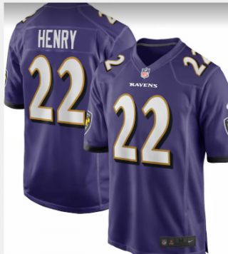 Baltimore Ravens #22 Derrick Henry 2023 F.U.S.E. purple Vapor Limited Footbal