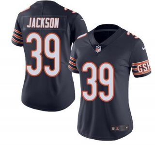 Chicago Bears #39 Eddie Jackson Navy Vapor Untouchable Limited Stitched women