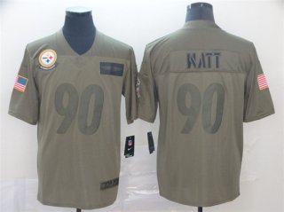 Pittsburgh Steelers #90 T. J. Watt 2019 Camo Salute To Service Limited Stitched Jersey