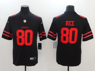 San Francisco 49ers #80 rice Black vapor limited jersey