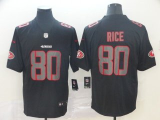 San Francisco 49ers #80 rice Black Impact Limited Stitched Jersey