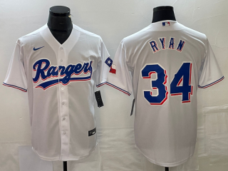 Texas Rangers #34 Nolan Ryan White Cool Base Stitched Baseball Jersey