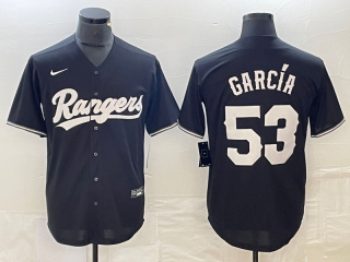 Texas Rangers #53 Adolis Garcia black Cool Base Stitched Baseball Jersey