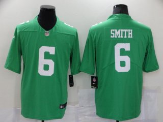 Philadelphia Eagles #6 DeVonta Smith Green Throwback Vapor Untouchable