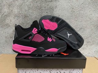 Jordan 4 black pink shoes