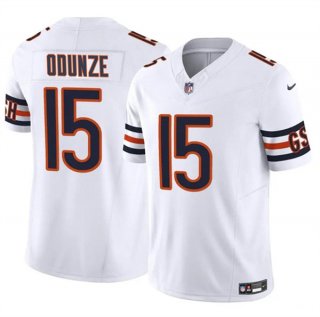 Chicago Bears #15 Rome Odunze White 2024 Draft F.U.S.E. Vapor Football Stitched