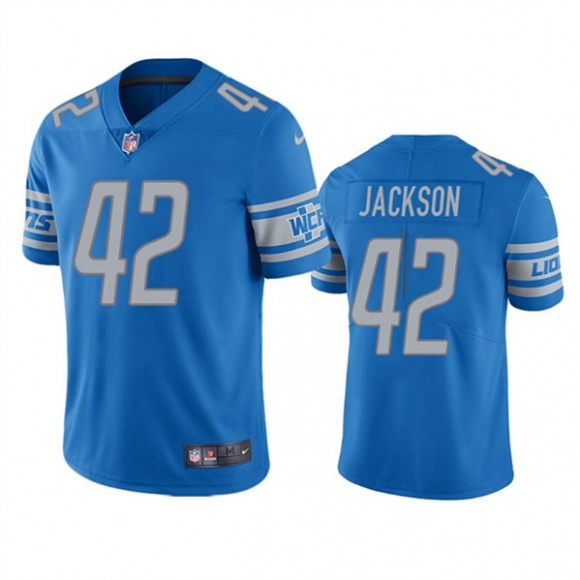 Detroit Lions #42 Justin Jackson Blue Vapor Untouchable Limited Stitched