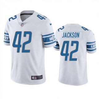 Detroit Lions #42 Justin Jackson White Vapor Untouchable Limited Stitched