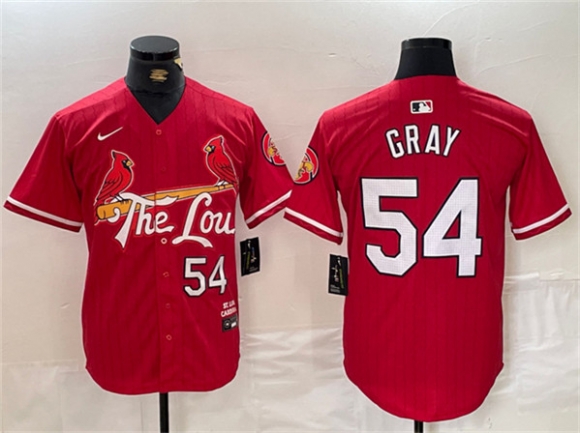 St. Louis Cardinals #54 Sonny Gray Red 2024 City Connect Stitched Baseball Jersey
