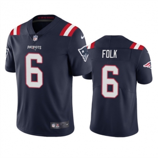 New England Patriots #6 Nick Folk Navy Vapor Untouchable Limited Stitched