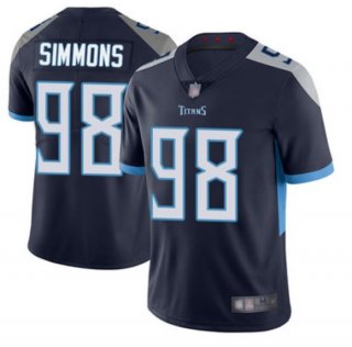 Tennessee Titans #98 Jeffery Simmons Navy Vapor Untouchable Limited Stitched