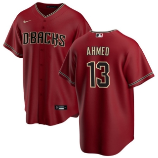 Arizona Diamondbacks #13 Nick Ahmed Red Cool Base Stitched Baseball Jersey