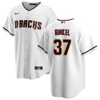 Arizona Diamondbacks #37 Kevin Ginkel White Cool Base Stitched Baseball Jersey