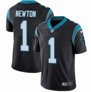 Youth Carolina Panthers #1 Cam Newton Black Vapor Untouchable Limited Stitched