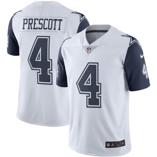 Youth Dallas Cowboys #4 Dak Prescott White Color Rush Limited Stitched NFL Jersey
