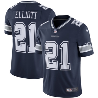Youth Dallas Cowboys #21 Ezekiel Elliott Navy Blue Vapor Untouchable Limited Stitched