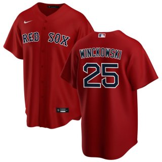 Boston Red Sox #25 Josh Winckowski Red Cool Base Stitched Baseball Jersey
