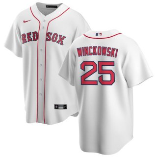 Boston Red Sox #25 Josh Winckowski White Cool Base Stitched Baseball Jersey