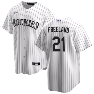 Colorado Rockies #21 Kyle Freeland White Stitched Baseball Jersey